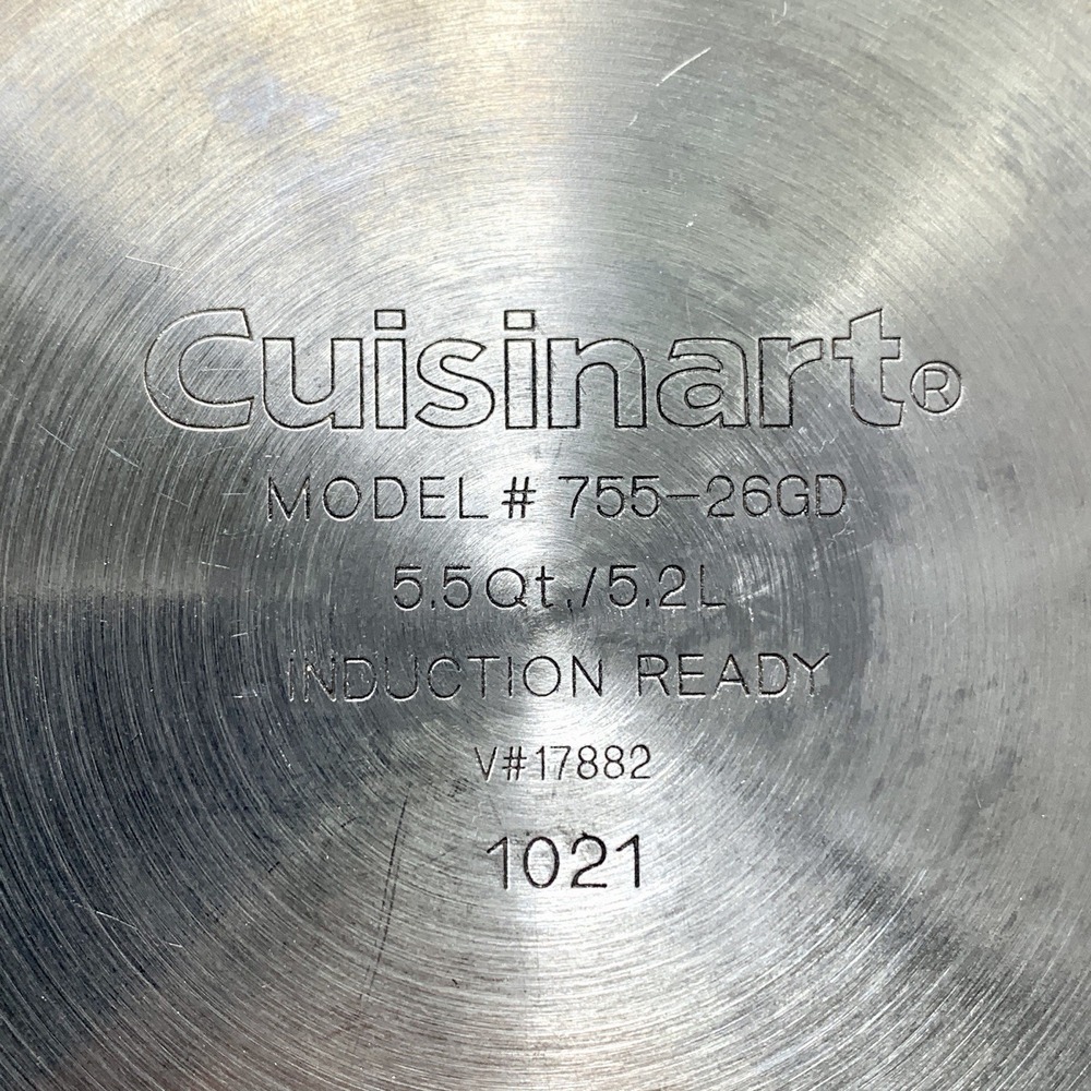 Cuisinart 5.5 Quart Multi-Purpose Pot Pan w Glass Lid Stainless Steel 755-26GD - Picture 5 of 14